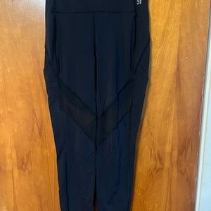 Lululemon X Barry Bbot camp Black Leggings with Mesh Panels